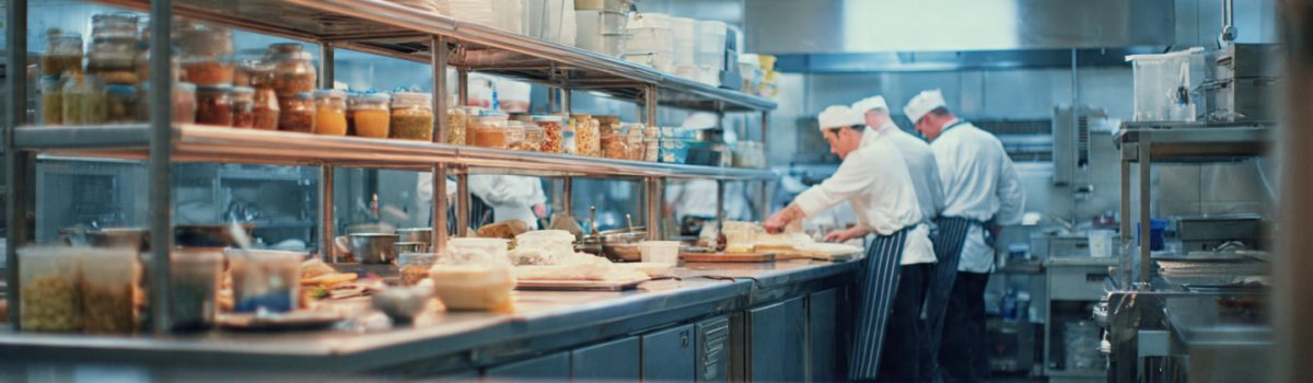 modern central kitchen in a food production